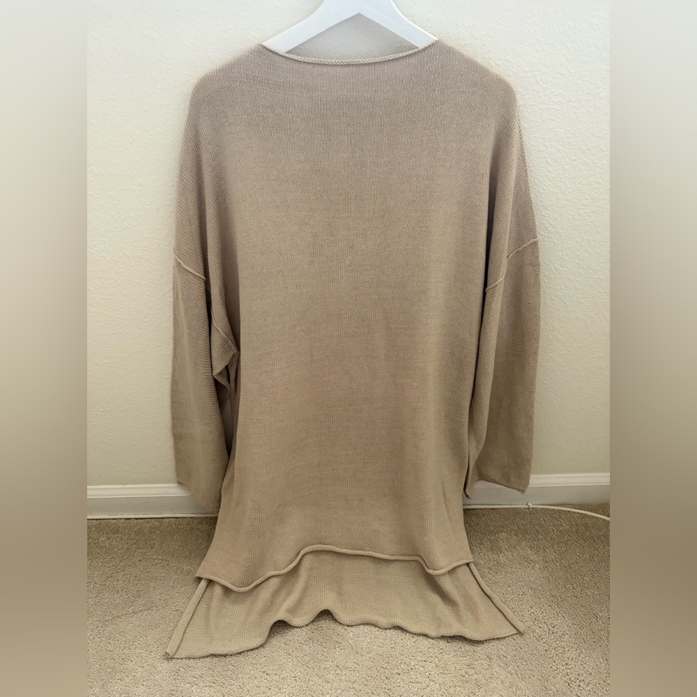 Lauren Manoogian Oversized Pima Cotton Boatneck Sweater, One Size, NWOT